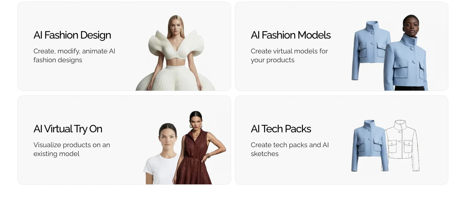 AI 服装设计、AI 服装模特、虚拟试穿与服装技术图示例